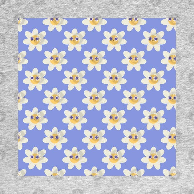 Seamless groovy daisy pattern by Ann4design